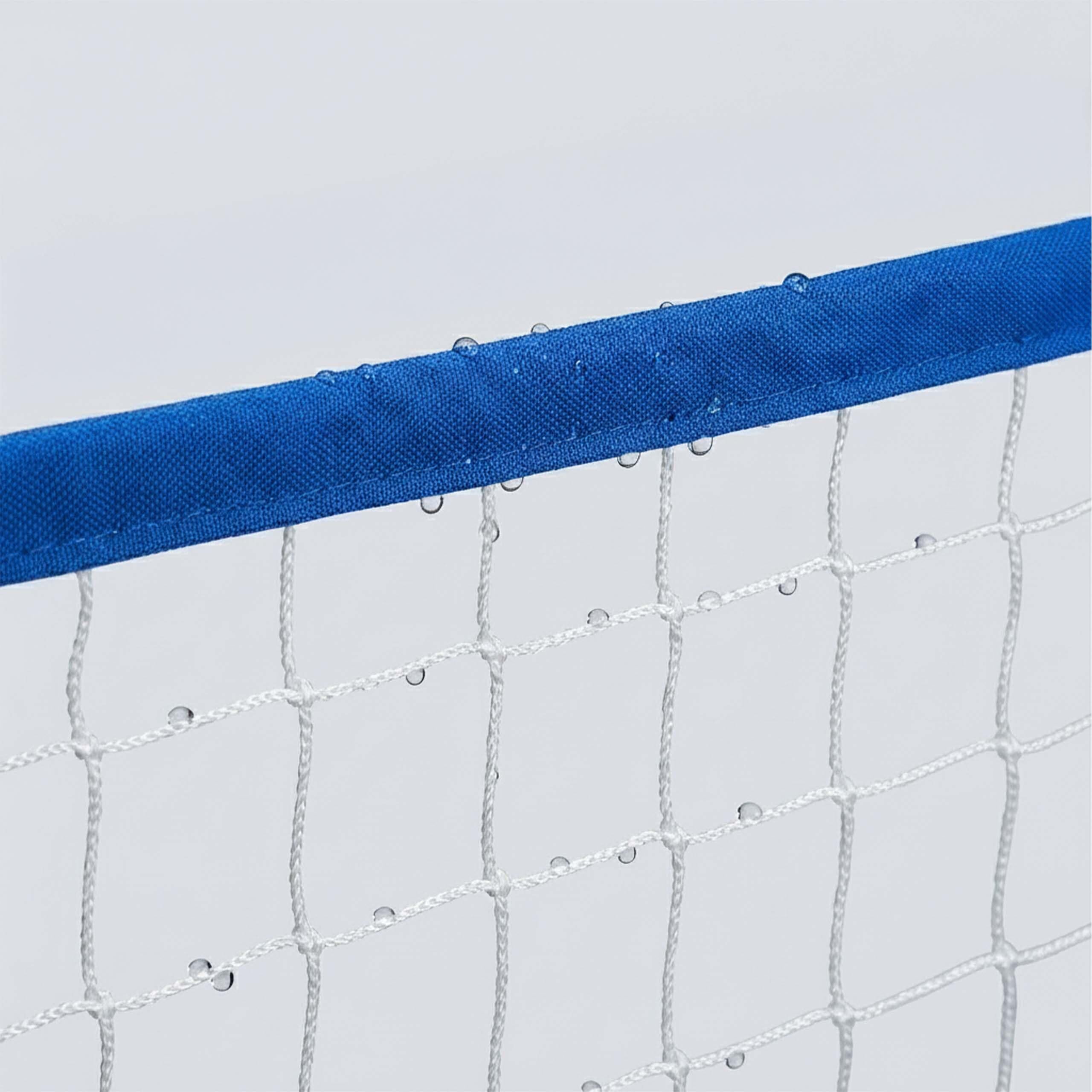 Relaxdays Badmintonnetz, höhenverstellbarer Ständer, Größe, blau/schwarz | Tragetasche, Garten & Camping, Federballnetz