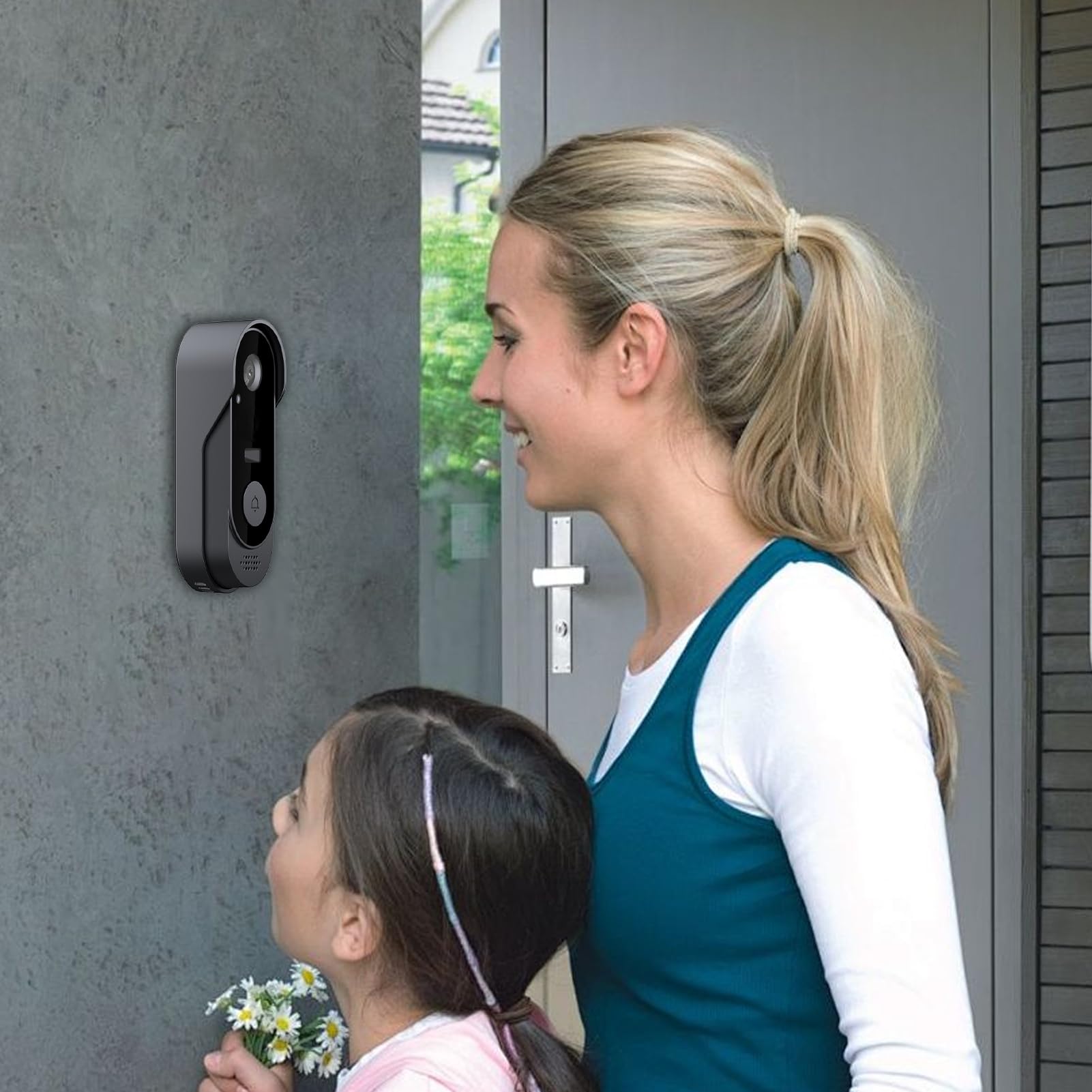 Videocitofono Wireless Rilevamento Movimento Audio Bidirezionale | Campanello Video Wireless Avvisi Visitatori Notturni Per Sicurezza Domotica Porta D'Ingresso Intern