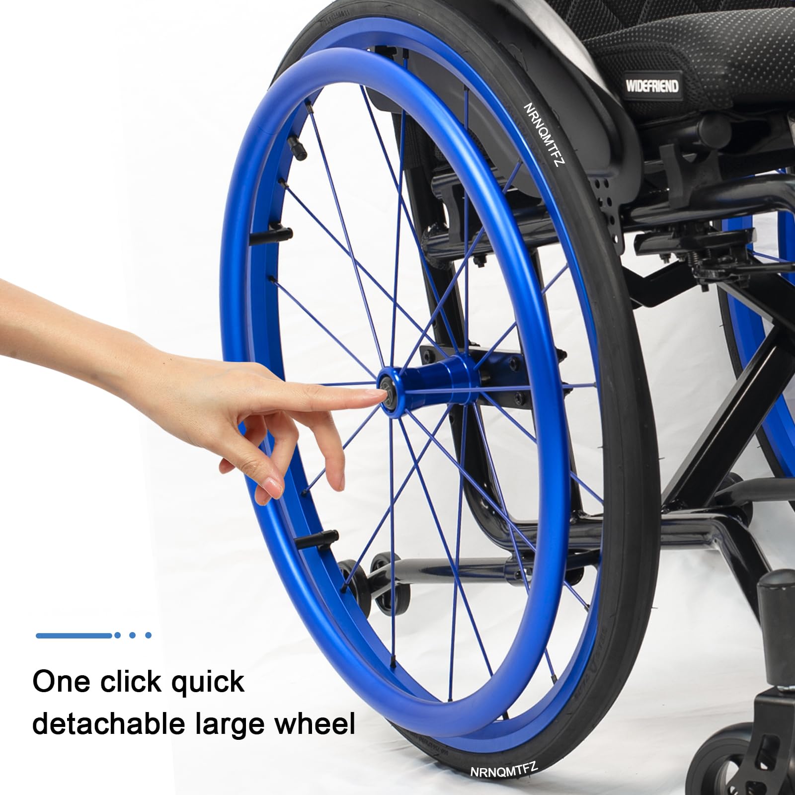 Silla de ruedas deportiva plegable ultraligera todo terreno, reposapiés ajustable y altura del asiento, aleación de aluminio autopropulsada, silla de ruedas manual portátil con antivuelco,