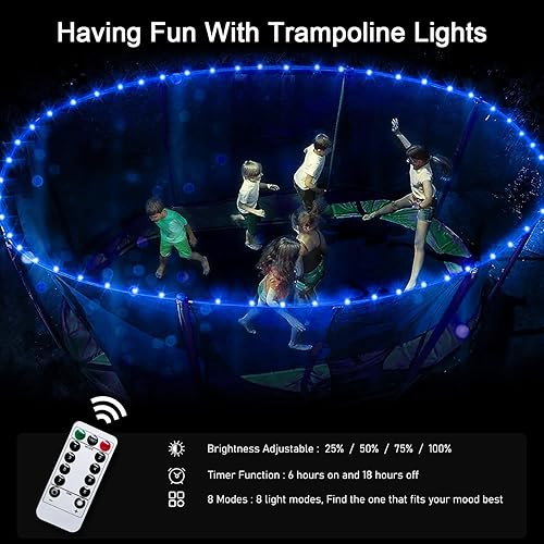 Miniatura 3 de POTIVE Paquete de 2 cuerdas de luces que funcionan con pilas, 33 pies, 100 luces LED de batería para exteriores, impermeables, 8 modos de luces