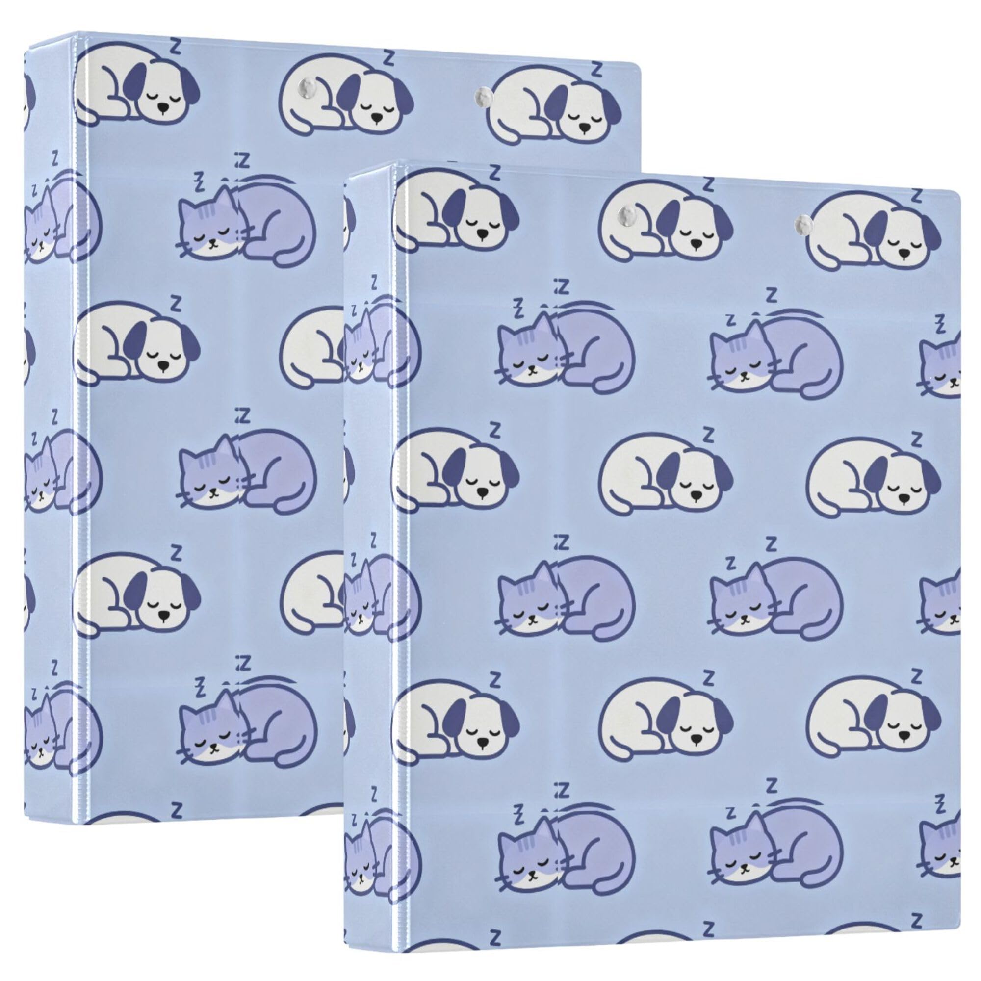 Raccoglitore a 3 anelli da 2,5 cm e mezzo con tasche, confezione da 1/2 raccoglitori universitari per studenti 200 fogli