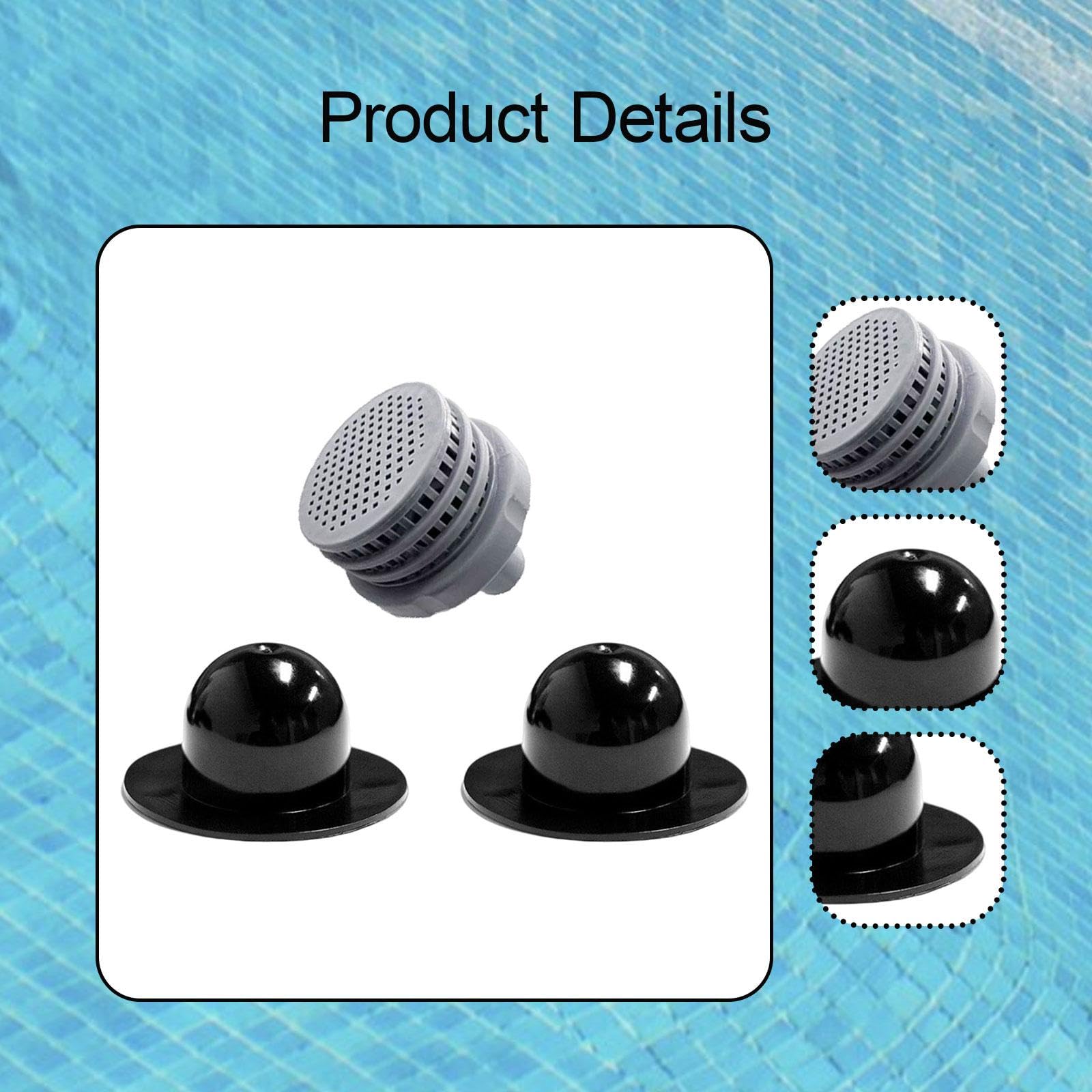 Juego de 2 Coladores para Piscinas 25022E con Conector para Piscinas Elevadas, 6 Piezas