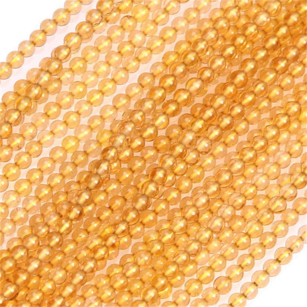 GEM-Inside 2mm Yellow Citrine Round Gemstone Semi Precious Loose Beads for Jewellery Making 15'' - Image 3