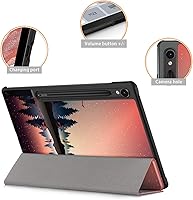 Vista 2 de Funda para Galaxy Tab S9 de 11 pulgadas, versión 2023, ligera, delgada, cubierta de soporte para SM-X710/716B/718U con función de apagado