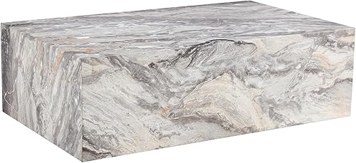 Miniatura 67 de Mesa de centro rústica marrón para sala de estar, mesas centrales rectangulares, moderna y elegante mesa de cóctel de madera para oficina en casa -