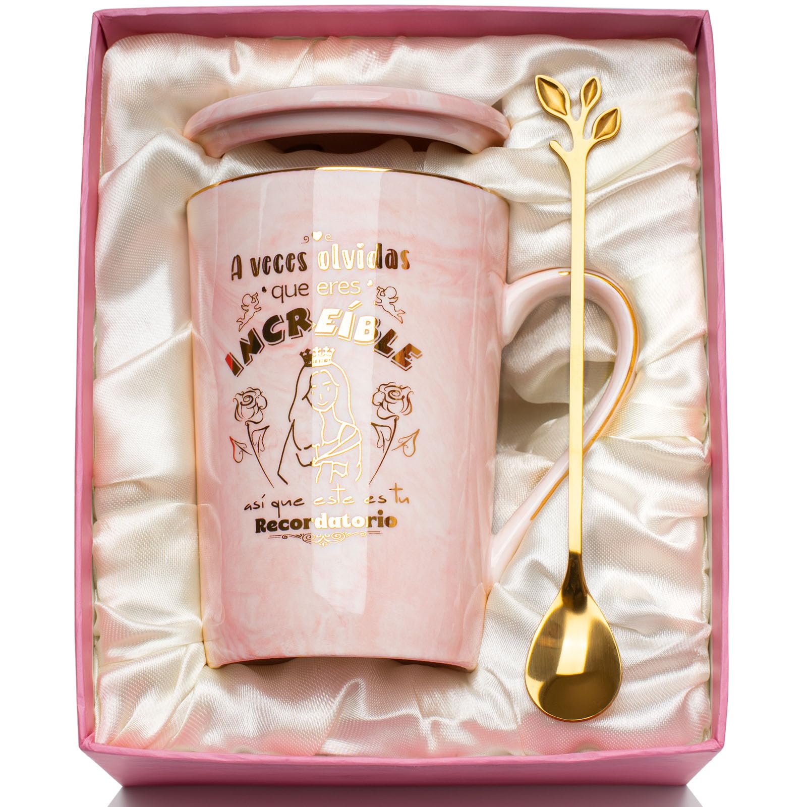 Regalo Dia de la Madre, Regalos para Madres, Regalo Cumpleaños Madre Taza, Regalo Mamá Regalos Día de la Madre Regalo Original, 400ml Ceramica Taza, con Tarjeta, Cuchara Caja de Regalo — view 11