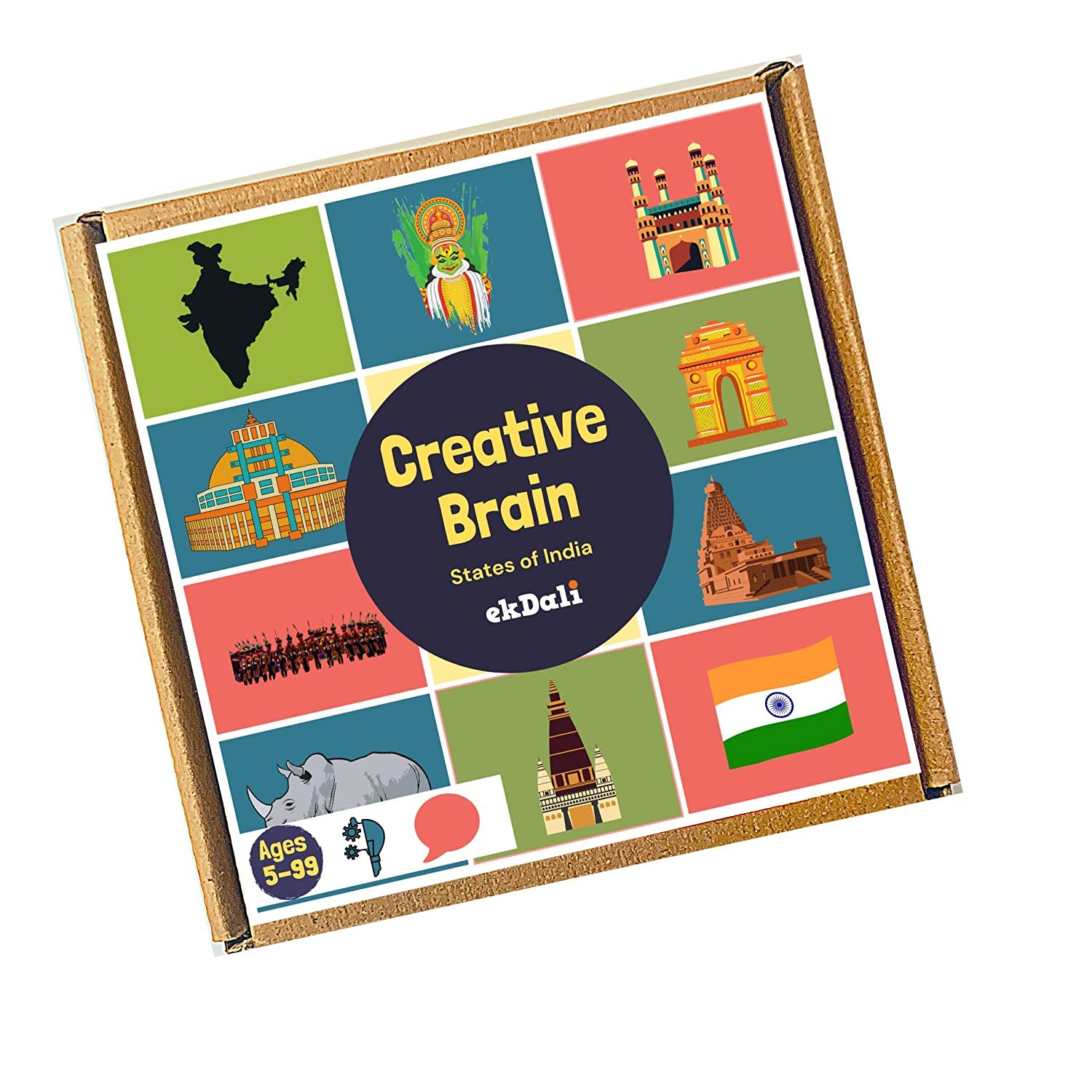 Buy EKDALI EKDALI Creative Brain India States And Capitals Flash Cards buy-ekdali-ekdali-creative-brain-india-states-and-capitals-flash-cards
