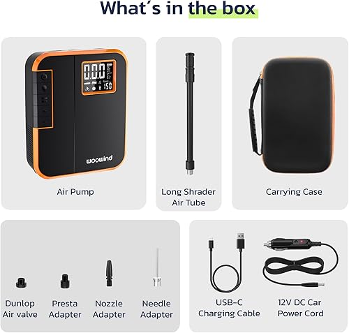Miniatura 8 de Inflador de neumáticos SUV Compresor de aire portátil para todoterreno - Bomba de aire de 150 PSI para neumáticos de automóvil con botón de