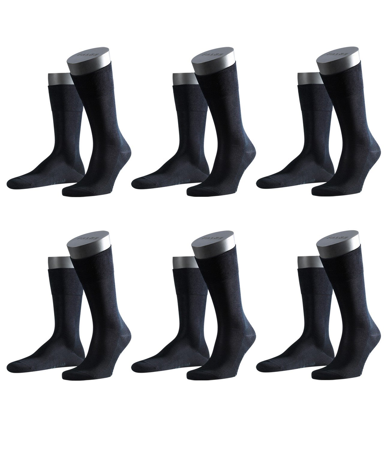 FALKE Herren Business-Socken Tiago 14662 6 Paar, Farbe:Blau;Sockengröße:43-44;Artikel:-6370 dark navy