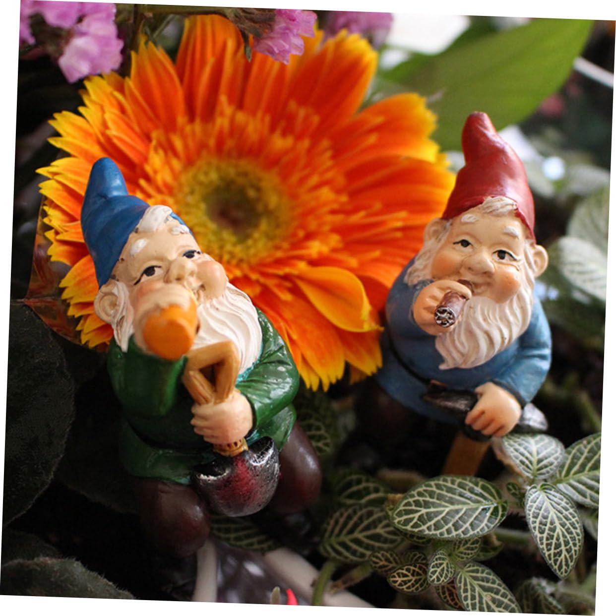 Toddmomy 2 Sätze Garten Resin Lustige Bonsai Dekoration Für Blumentöpfe Lebensechte GNOME Für Garten Und Perfektes Ornament Für Außenbereiche 4 Stück * 2