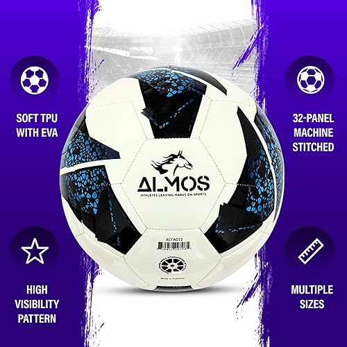 Miniatura 4 de Almos Balón de fútbol Target  para partido de club, entrenamiento, rendimiento de partido, fútbol en interiores y exteriores, adecuado para césped y