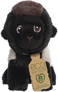 Aurora Eco Nation 5.5" Gorilla Responsibly Made Stuffed Animal | Fabric made from recycled plastic bottles with embroidered eyes
