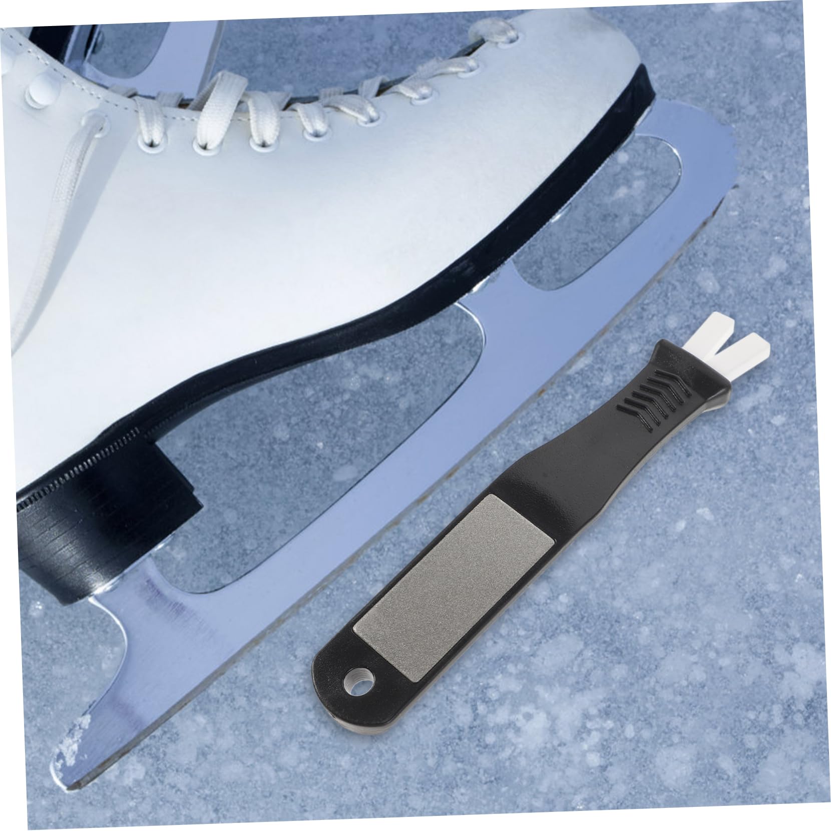 YARNOW Affûteuse De Patins À Glace Portable Pierre À Aiguiser Corindon Plastique Accessoires De Patinage sur Glace
