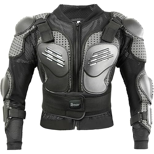Reomoto Kids Motorcycle Jacket Dirt Bike Gear,Children Motorcycle Full Body Armor Jacket for Cycling MTB ATV Skate Ski