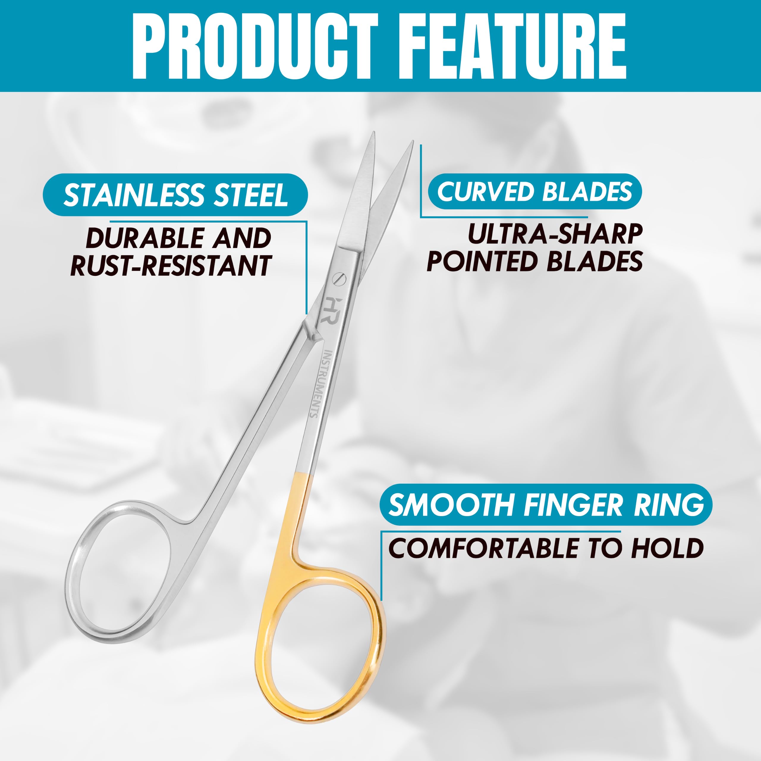 Micro Iris Scissors Supercut medical Surgical stainless steel Suture Removal Kit Includes Forceps Stainless Steel Suture Removal Tools 11.5cm — Amazon image 5