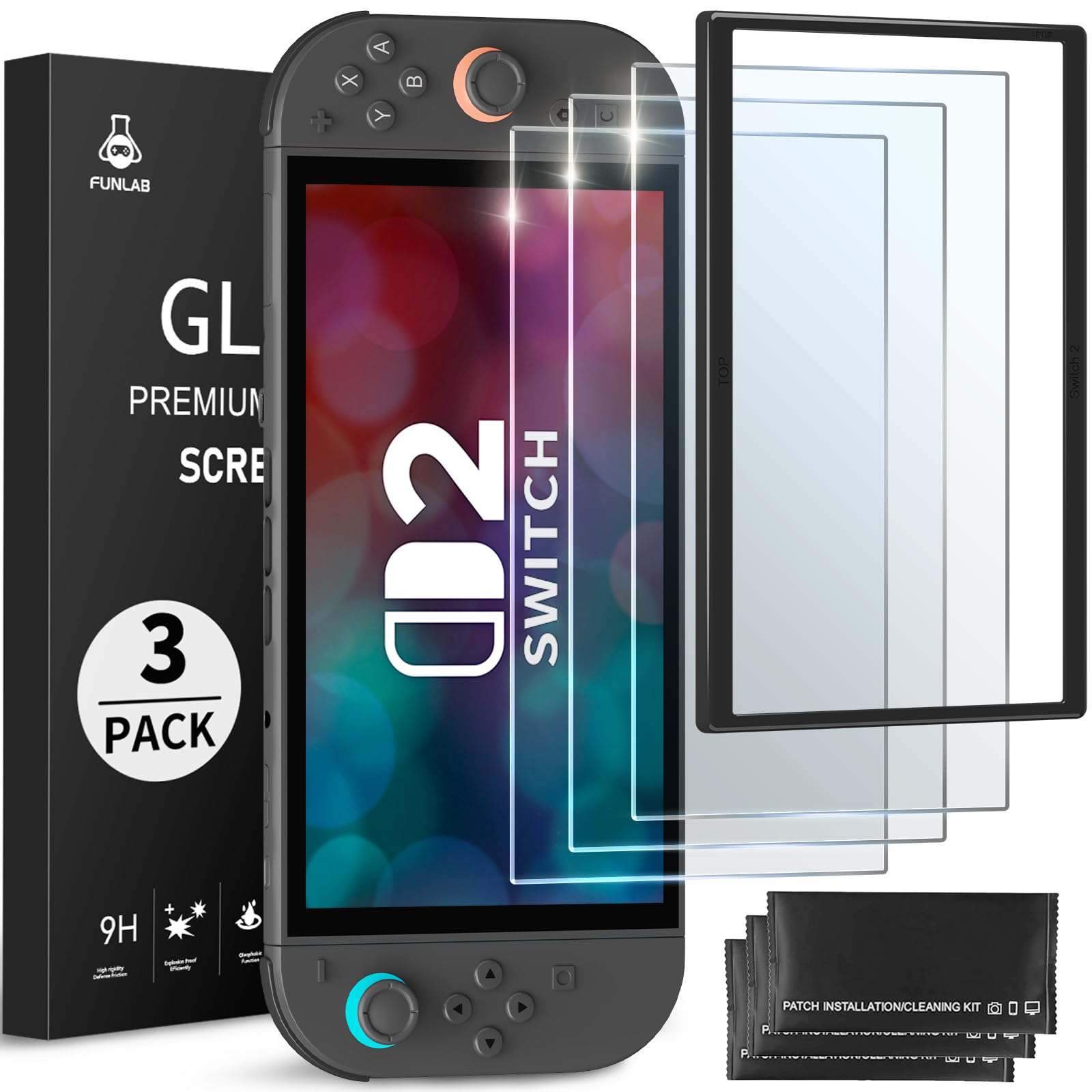 Amazon.co.jp: 【3枚セット】FUNLAB Nintendo Switch 2 対応 保護