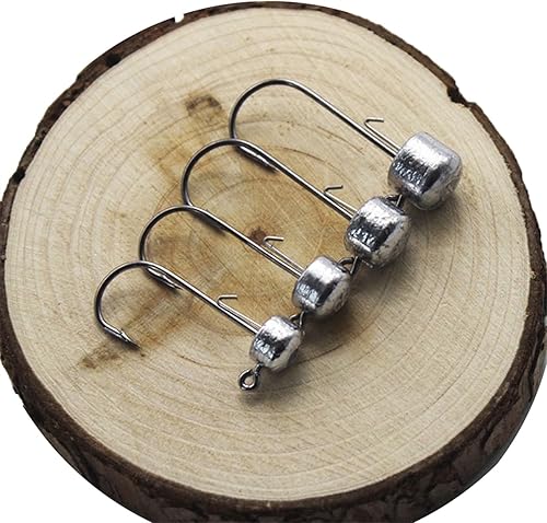 Miniatura 2 de Fishing Offset Jig 10PCS Fishing Hook 2.5g/3.5g/5g/6g Jig Head Stainless Steel Soft Fishhook Carp Bass Pescas Fishing Tackle Portable Fish Hooks Set