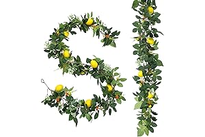 U'Artlines 12Ft Artificial Lemon Garland: Brighten Your Décor with Summery Charm