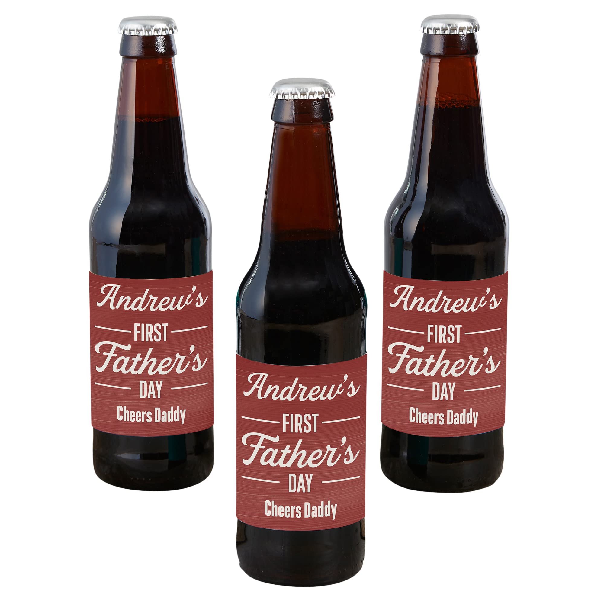 Personalization Universe Daddy's First Father's Day Custom Beer Bottle Labels - Unique Dad Birthday Gift, Perfect for Father's Day Celebrations, Personalized Beer Labels For Dads