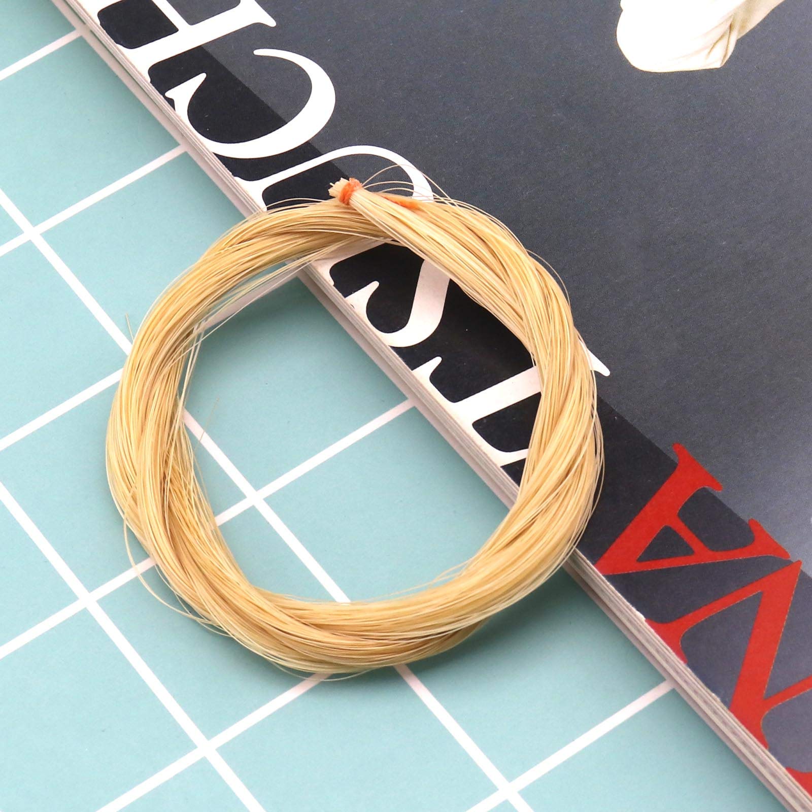 Create idea Remplacement Crin de Cheval Mongol Cheveux pour Violon Alto Violoncelle Basse Arc Violon Arcs