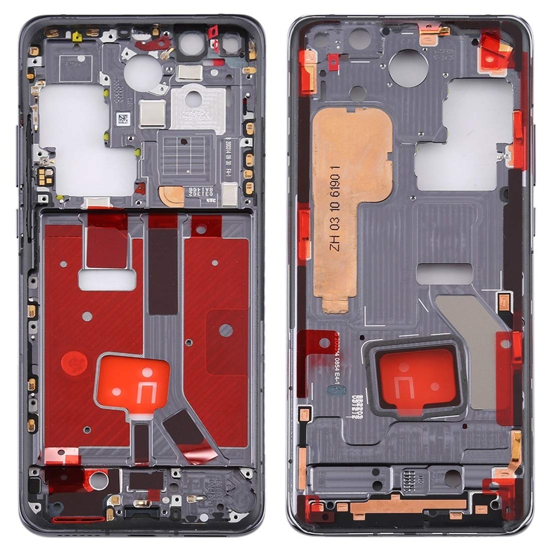 Châssis cadre central pour Huawei P40 Pro noir de rechange robuste