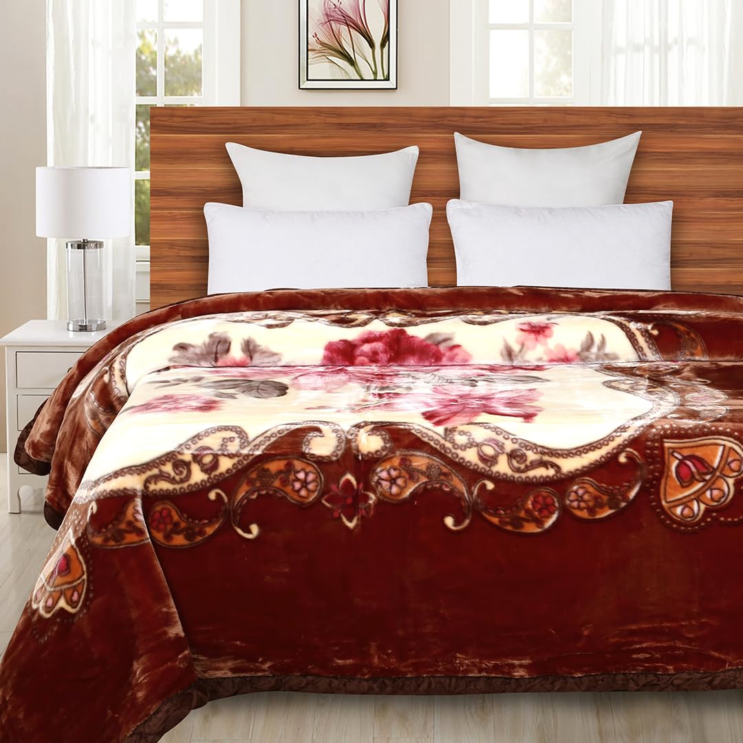 Signature Andrew Double Bed Blanket Super Soft 2 Ply Double Bed Blanket 350 TC 220cm X 240 Cm 4kg Blanket for Heavy Winters (Coffee) (B09NJFMNY1) Amazon Price History, Amazon Price Tracker