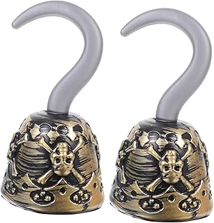 ibasenice 2 Pçs Crânio Pirata Gancho De Balde Acessórios De Pirata Acessórios De Maquiagem Acessórios De Baile Ganchos De Pirata Para Crianças Steampunk Capitão Gancho Chapéu De Pirata