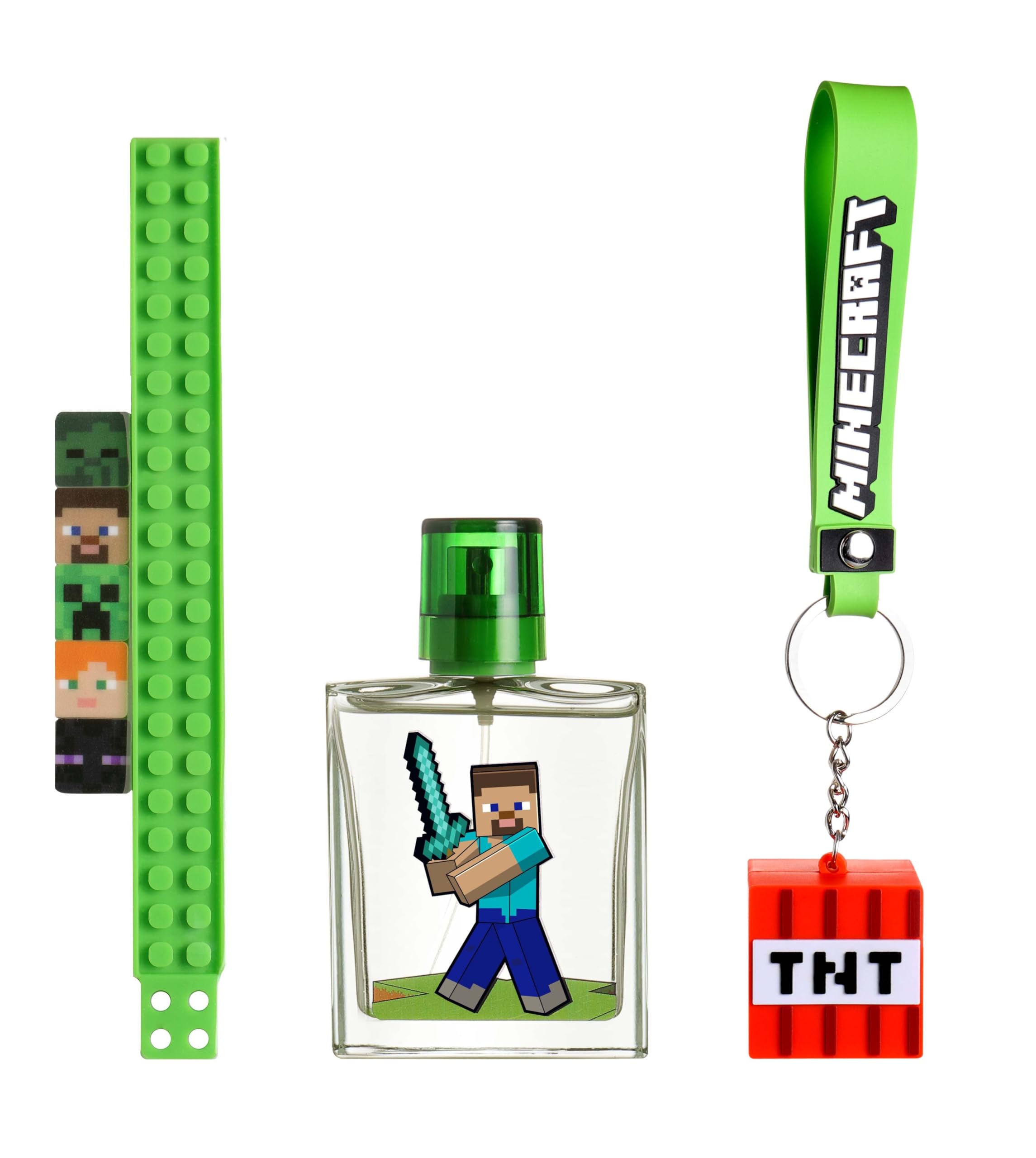 Minecraft Coffret avec EDT 50 ml, bracelet et porte-clés