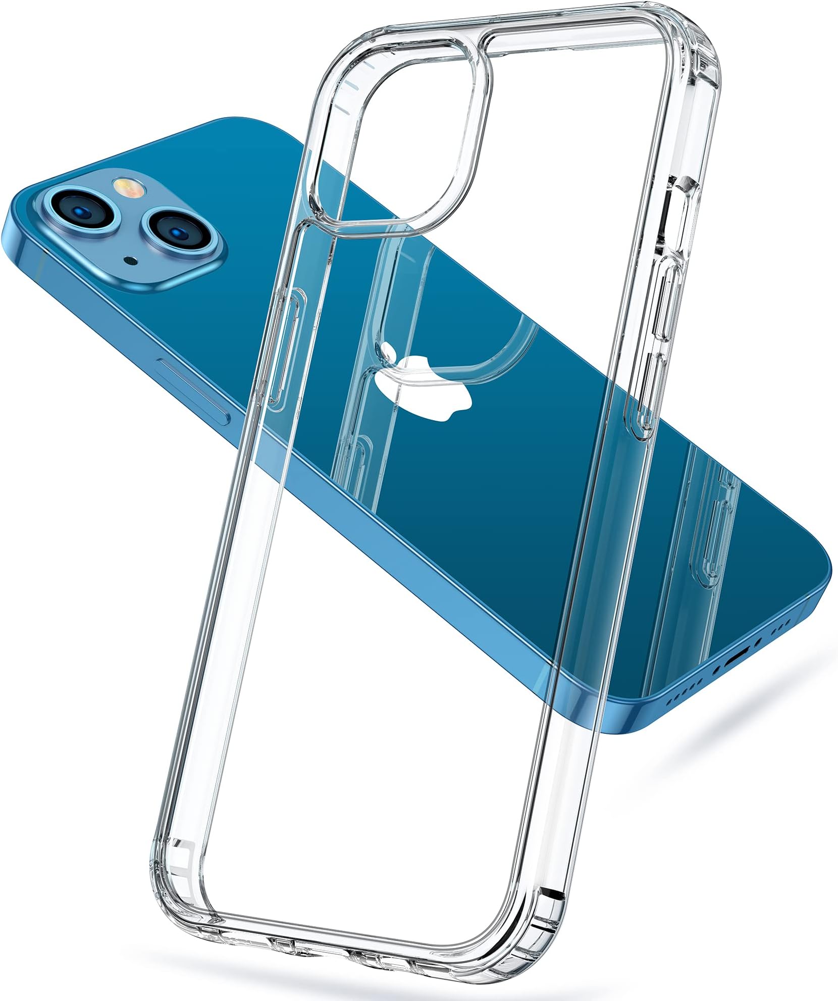 USLAIfor iPhone 13 Crystal Clear Phone Case, Non-Yellowing, Shockproof - HD Clear