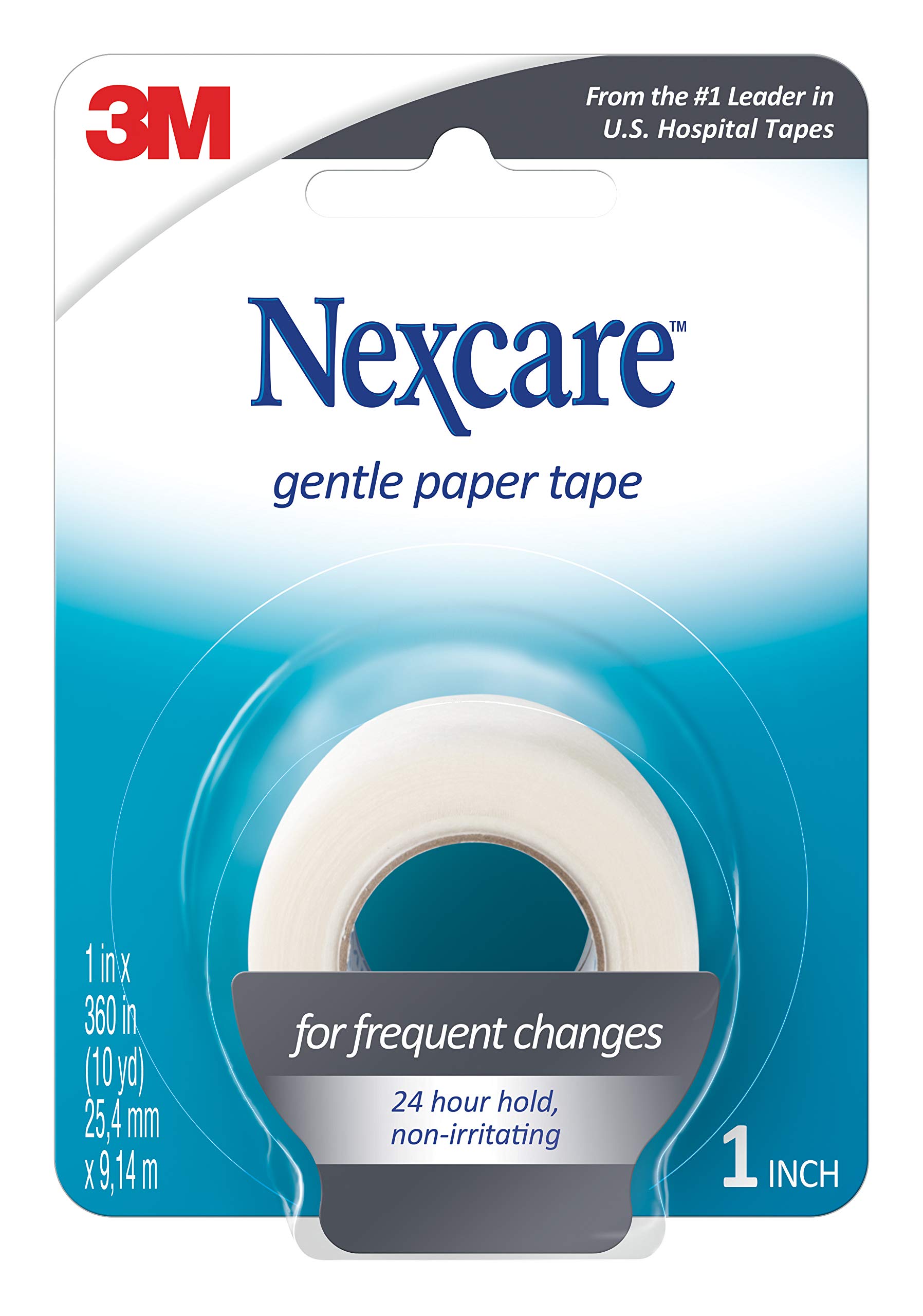 Nexcare Gentle Paper First Aid Tape, Tears Easily, For Frequent Gauze Changes, 1 Roll
