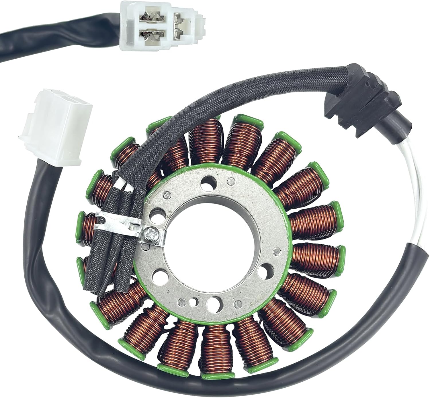 18 Coil 3 Wire Magneto Stator Compatible with Yamaha YZF R6 2003-2005 YZF R6S 2006-2009 5SL-81410-00