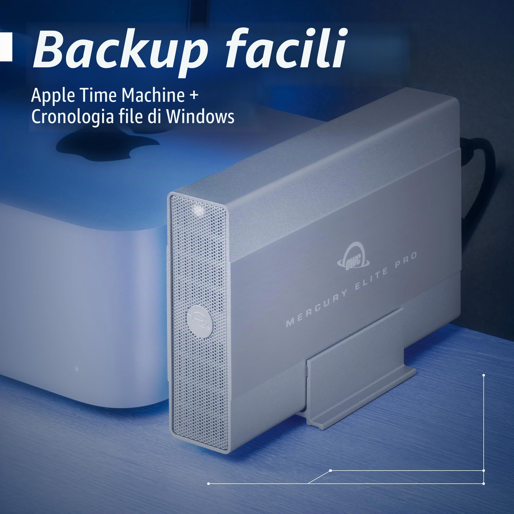 OWC Custodia di archiviazione esterna Mercury Elite Pro da 3,5 pollici USB 3.2 (gen 1) 5Gb/s