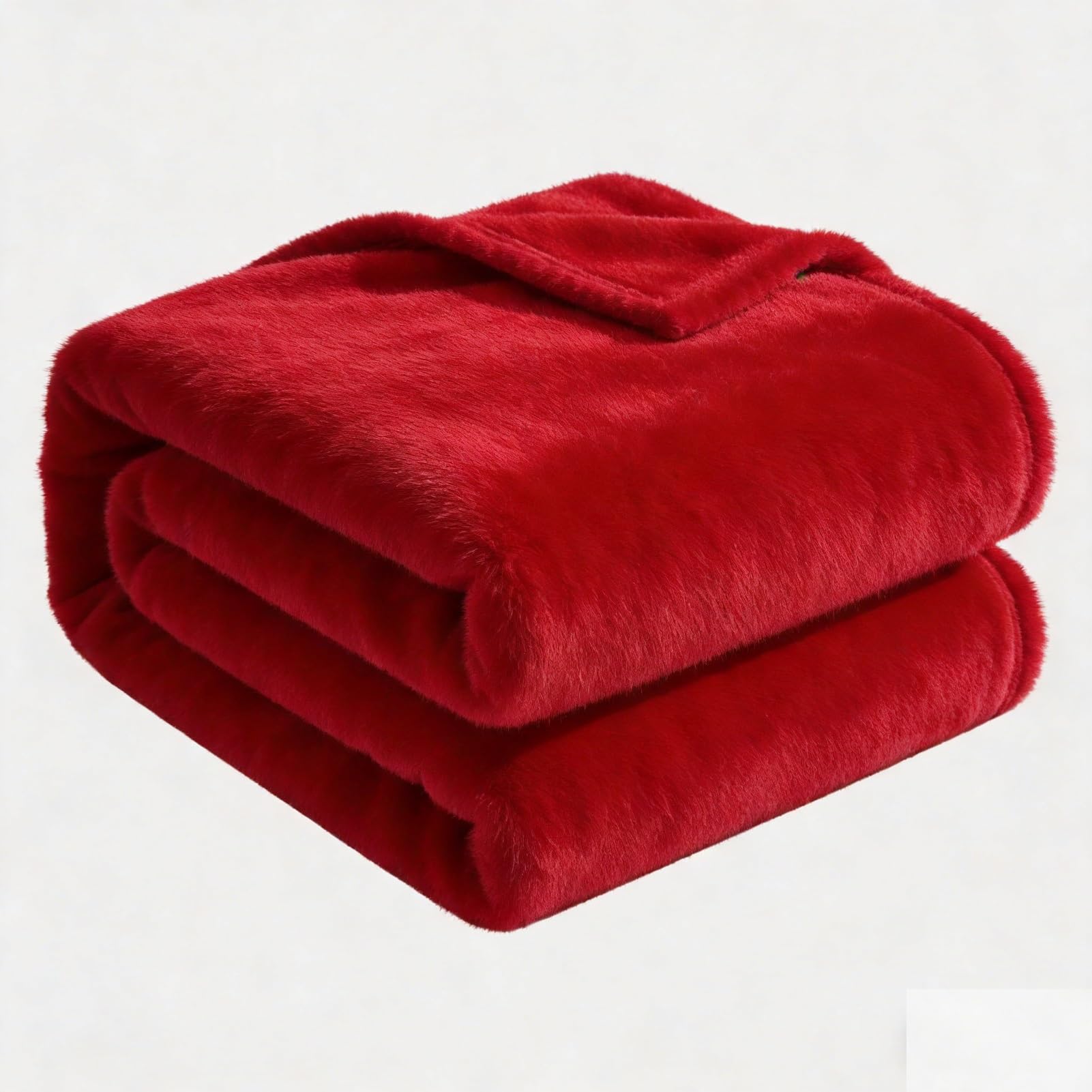 Kuscheldecke 145 x 240 cm Cashmere Feeling Warme Sofa Decke Falten Beständig/Anti-Verfärben für Sofa/Bett/Couch, Rot