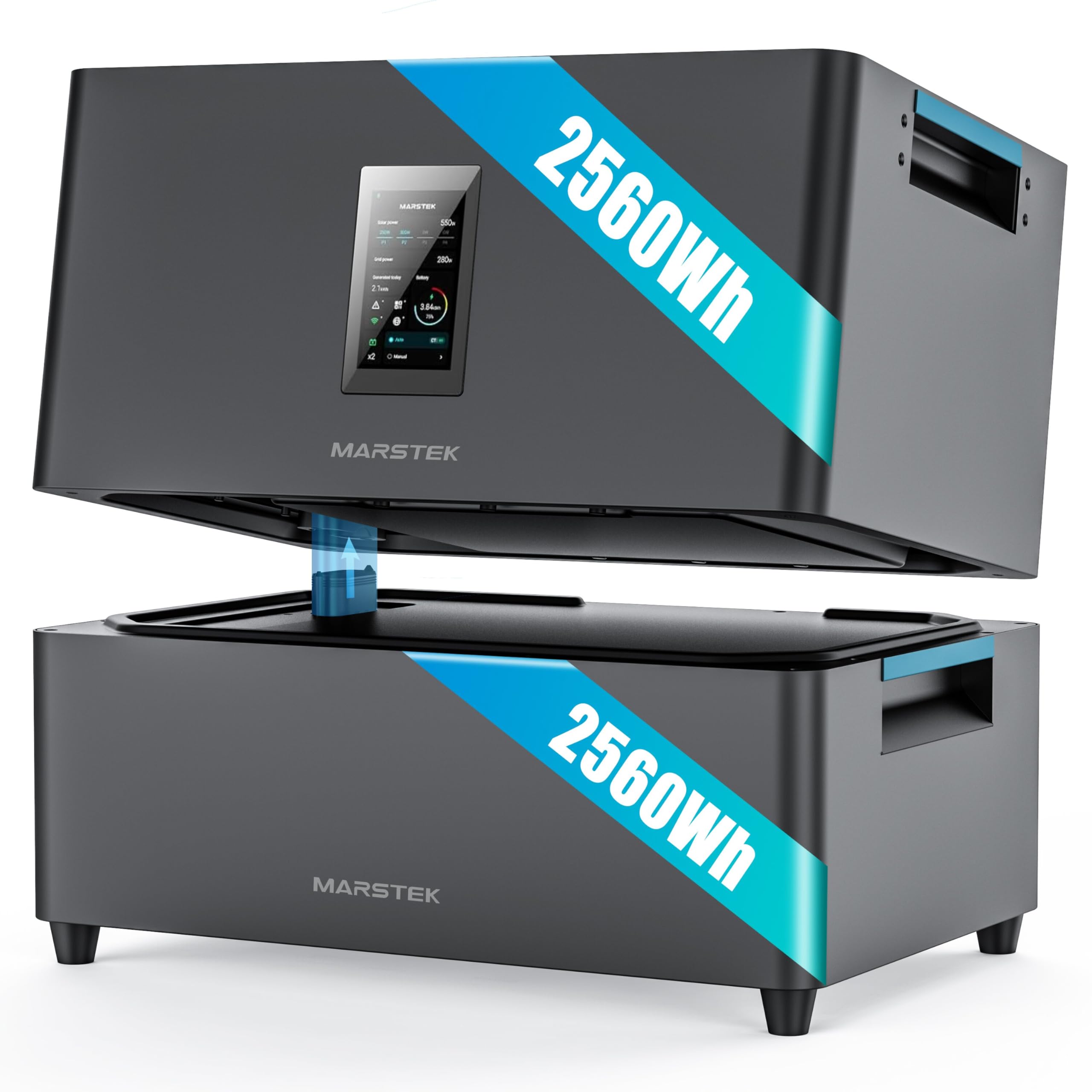 Marstek Jupiter C Plus 5,12kWh Speicher für Balkonkraftwerk (0% VAT), 4 MPPT 2400W Solareingang, All-in-One Stromspeicher mit Mikroinverter, bis zu 10,24kWh Kapazität, IP65, 6000 Zyklen