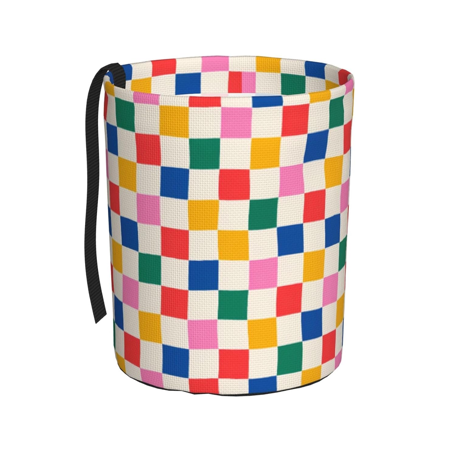 Colorful Checkered Car Trash Can,Waterproof Hanging Car Garbage Bag for Headrest & Console,Adjustable Collapsible Vehicle Waste Basket with Magic Tape,Car Decor Travelling,Camping,Outdoor