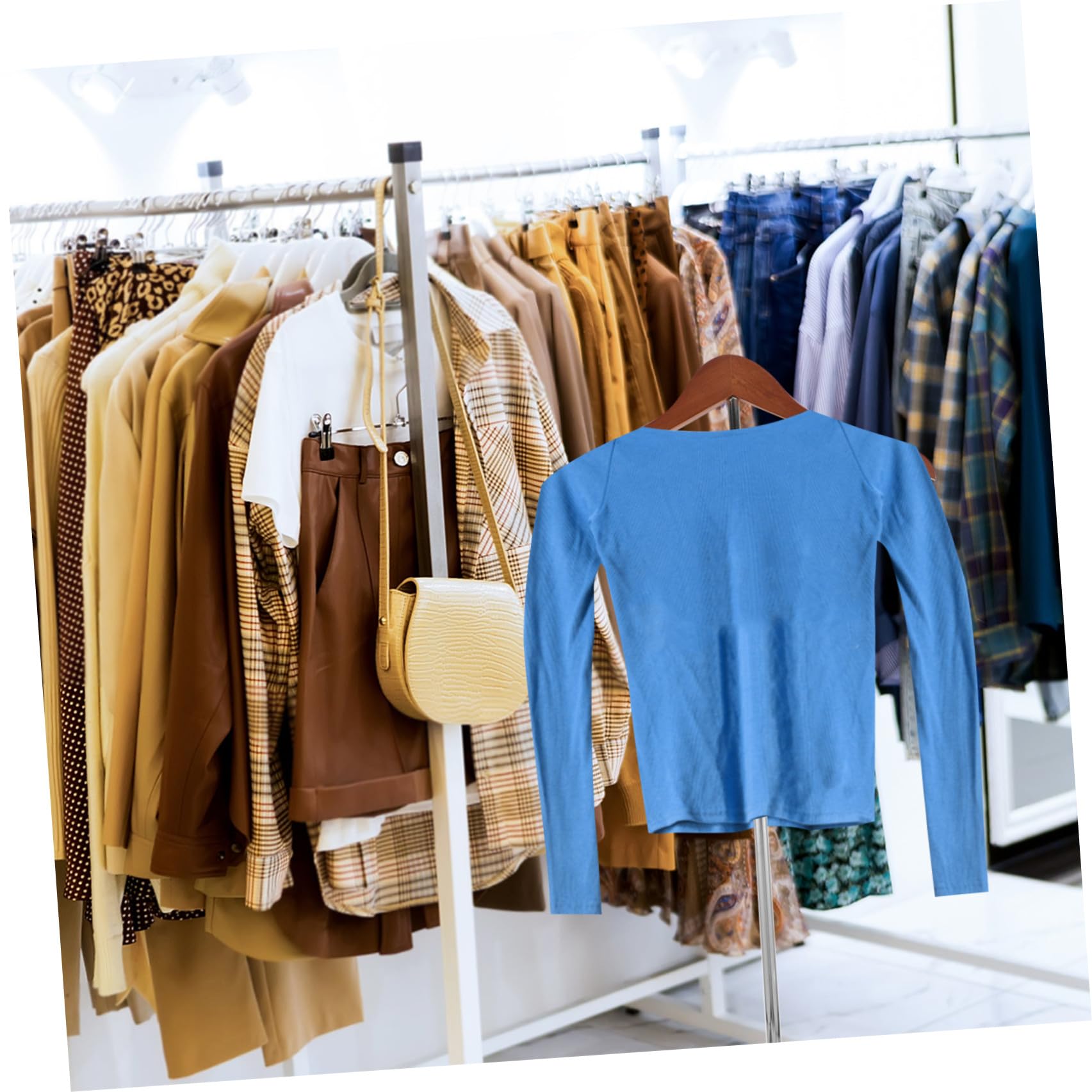 T-shirt Präsentationsständer Damen Kleiderständer aus Metall T-form Verstellbar für Bekleidungsgeschäfte Verkaufsständer für Hemden und Shirts