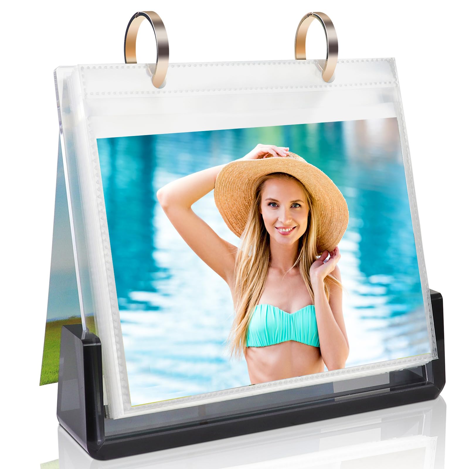 Amazon.com: 5x7 Acrylic Landscap Photo Album Desktop Standing Flip