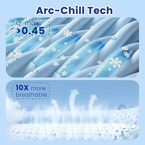 Miniatura 3 de Topcee Manta refrescante (tamaño Queen de 90 x 90 pulgadas) para personas que duermen con calor y sudores nocturnos, 100% certificado Oeko-Tex,