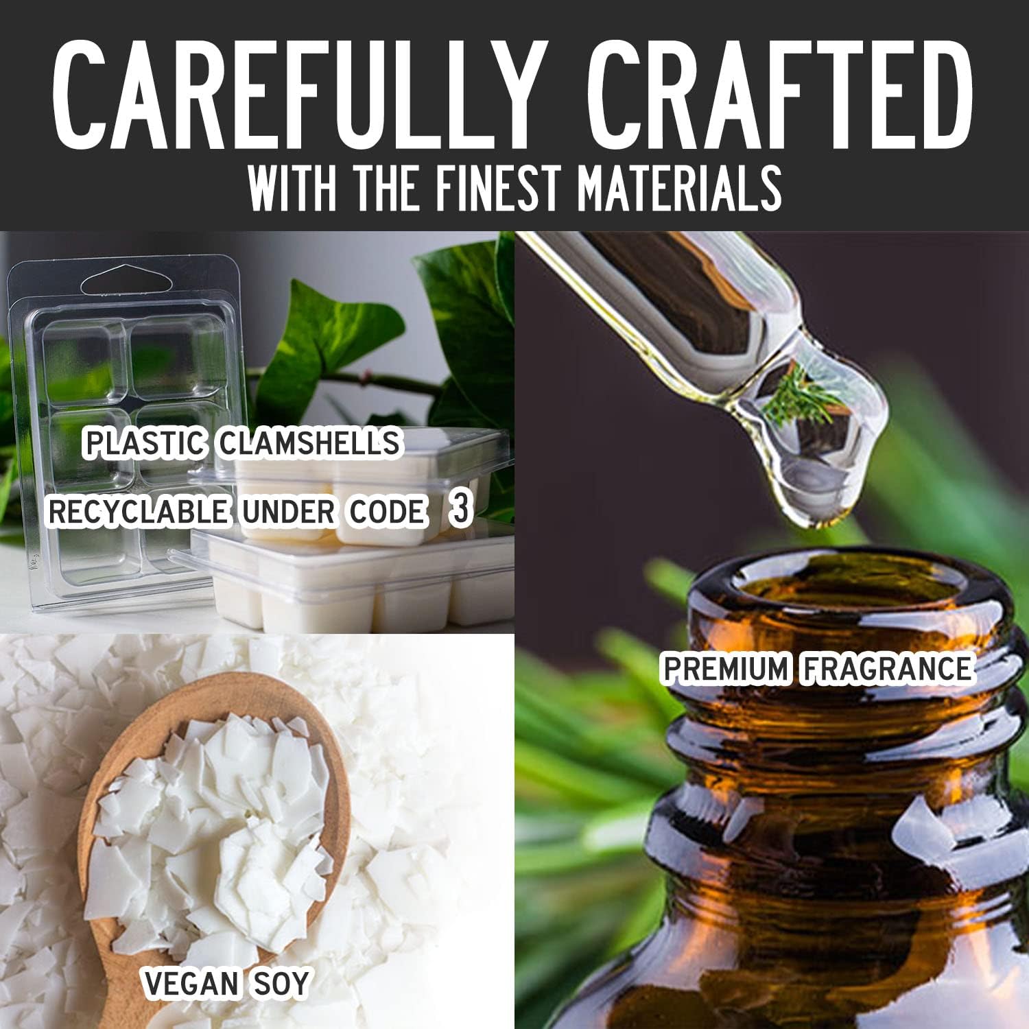 Video Store Wax Melts | Popcorn, Carpet, VHS Scented for Home | 4 Pack of Clamshells, Melt Each Cube Over & Over Again | Vegan Soy | Handmade in the USA