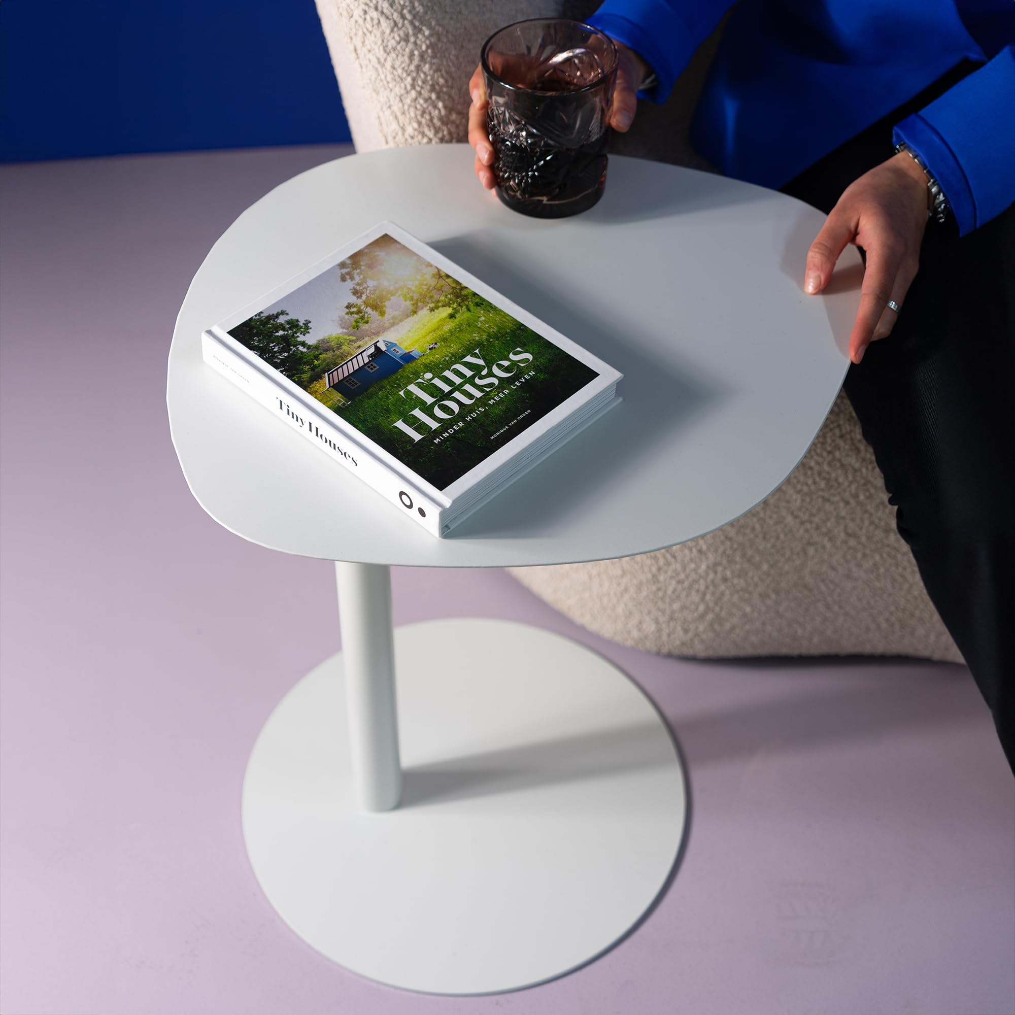 Spinder Design JARI Side Table – White – Scandinavian White – Altezza 50 cm