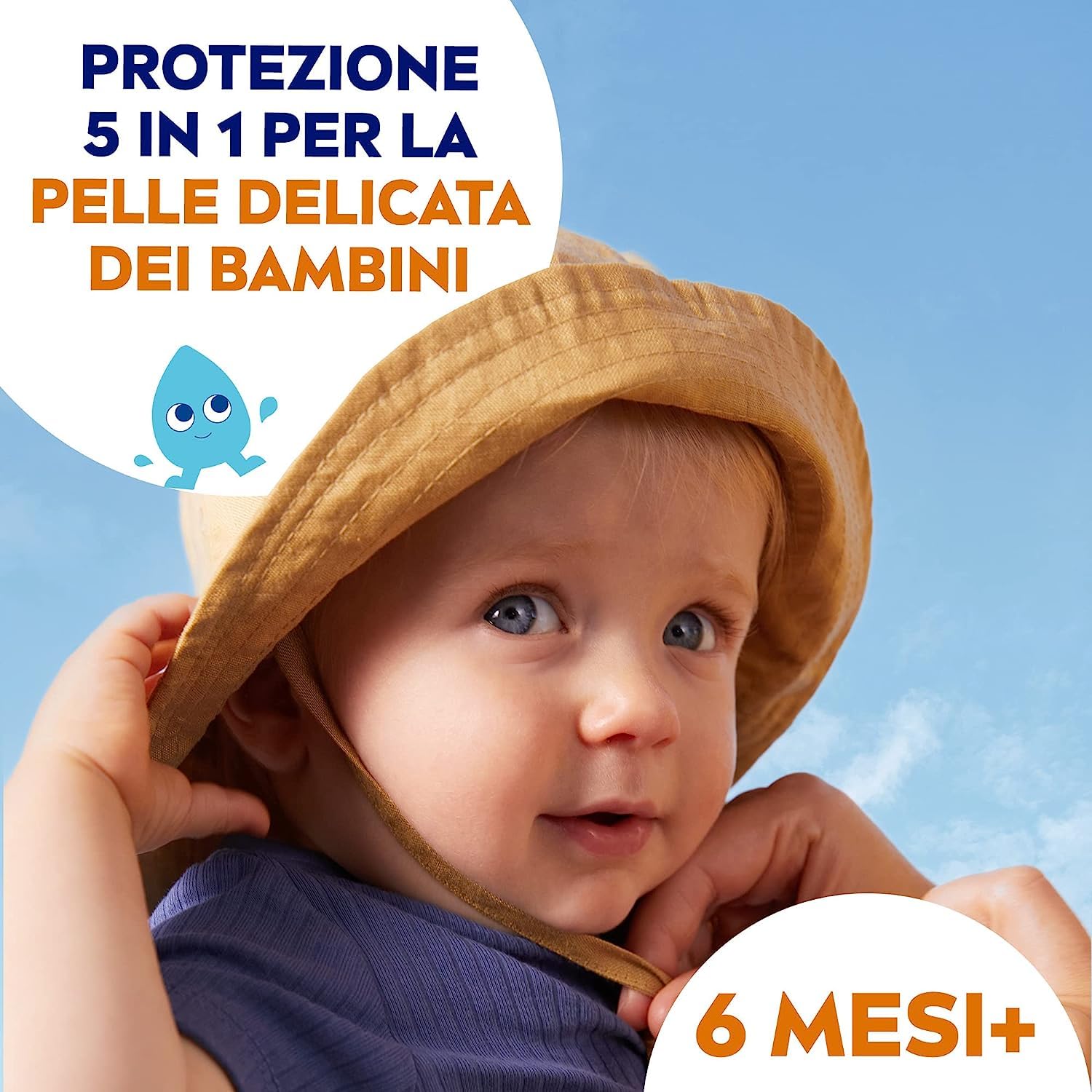 NIVEA SUN Kids Sensitive Protect & Play SPF 50+ 250 ml, Crema solare spray 50+ bambini e neonati dai 6 mesi in su, Crema solare bambini resistente all'acqua, Protezione per pelle sensibili e delicate