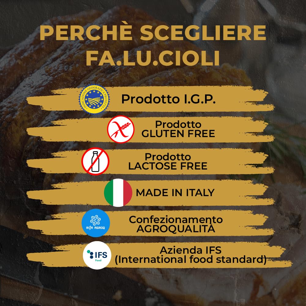 FA.LU.CIOLI 1917 - Porchetta Di Ariccia Igp 2Kg Sottovuoto, Tronchetto Di Porchetta Senza Glutine E Lattosio, Prodotto Artigianale, Senza Conservanti, Carne Di Maiale Selezionata, Prodotto Tipico