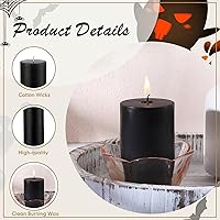 Vista 3 de Lounsweer 12 velas de pilar a granel para boda, sin perfume, juego de 3 velas de pilar de 2 x 3/6/8 pulgadas, varios tamaños para bodas, compromiso