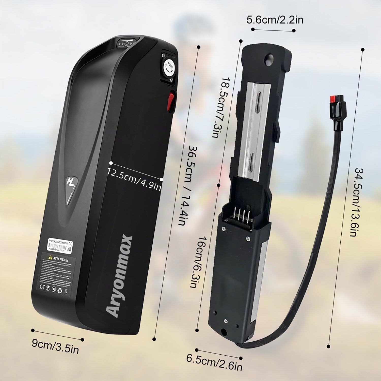 Batería Ebike, 36V 48V 25Ah 20Ah 13Ah Hailong Batería para Bicicleta Eléctrica con Célula Grado-A/Cargador/Placa Base