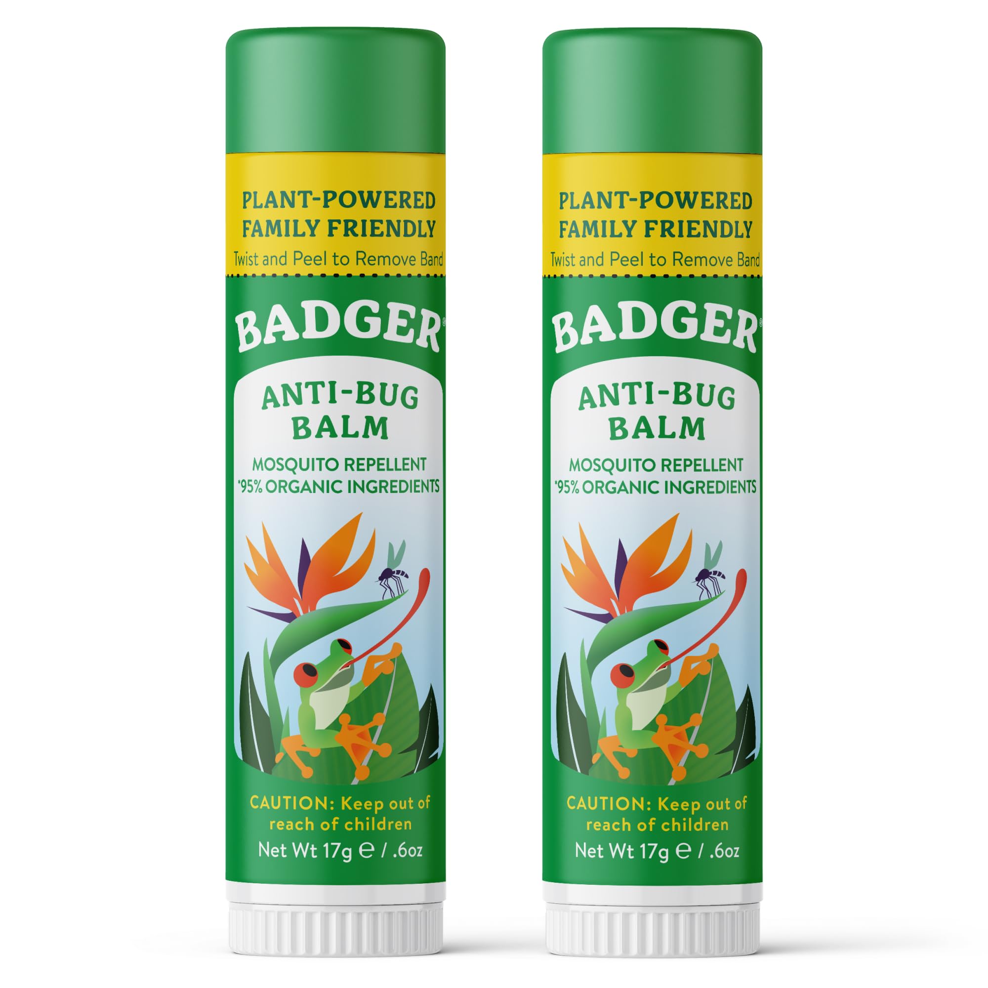 Badger Bug Repellent Travel Stick, Organic, DEET-Free, Family-Friendly