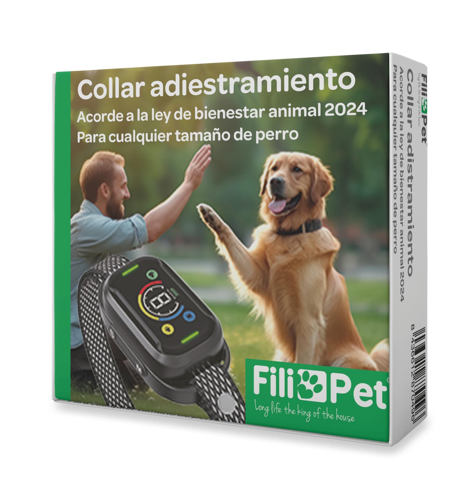 Collar Antiladridos para Perros. Collar Adiestramiento. Cumple Nueva Ley Bienestar Animal 2024. con 7 Niveles de vibración y 3 Modos de Trabajo. Recargable y Resistente al Agua.