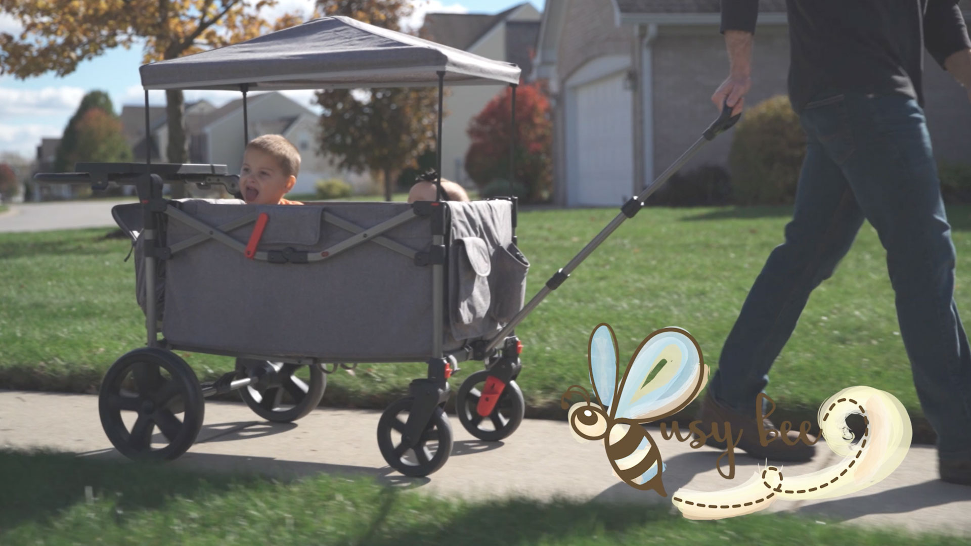 Watch Busy Bee Kids Metro Stroller Wagon