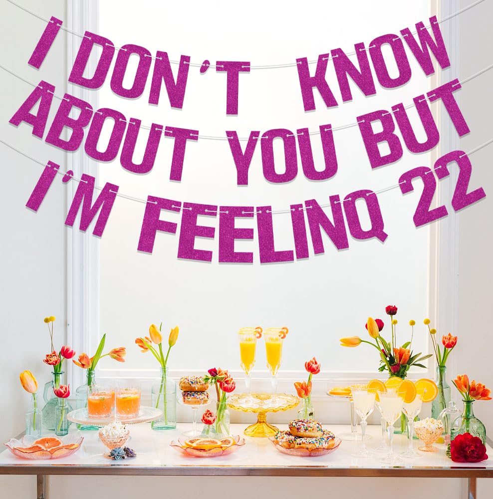 Geburtstags-Banner "I‘m Feeling 22" – 55.9 Cm, Party-Deko Zum 22. Geburtstag