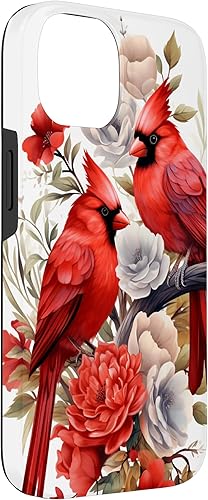 Miniatura 6 de Funda para iPhone SE (2020)  7  8 Cute Red Cardinal Bird con diseño floral para los amantes de las aves