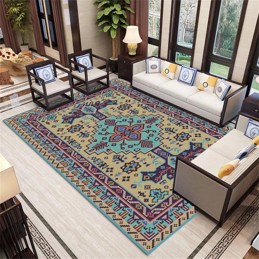 Tapis de chambre doux bleu 200x300cm pour créer un salon chaleureux et cosy